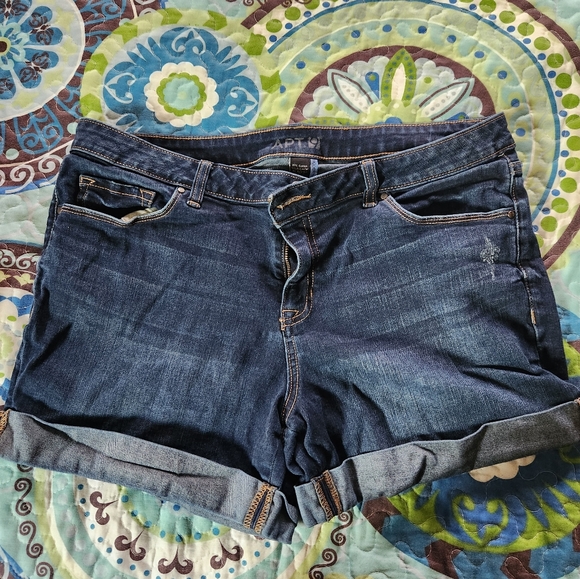Womens Apt 9 Denim Blue Women's Shorts - Picture 2 of 9